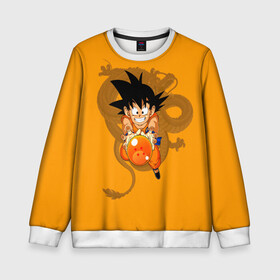 Детский свитшот 3D с принтом Kid Goku в городе Новоалтайск, 100% полиэстер | свободная посадка, прямой крой, мягкая тканевая резинка на рукавах и понизу свитшота | anime | dragon ball | аниме | анимэ | драгон бал | дрэгон бол | жемчуг дракона