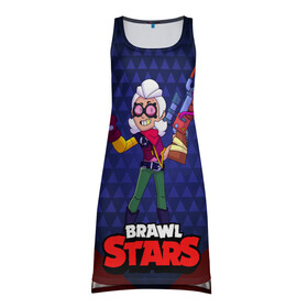 Платье-майка 3D с принтом Белль Belle Brawl Stars в городе Новоалтайск, 100% полиэстер | полуприлегающий силуэт, широкие бретели, круглый вырез горловины, удлиненный подол сзади. | bele | belle | brawl | brawl stars | brawlstars | brawl_stars | squeak | белле | белль | бель | бравл | бравлстарс | писк | сквик