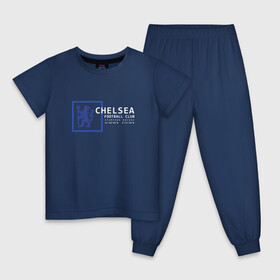 Детская пижама хлопок с принтом FC Chelsea | Stamford Bridge (2021/22) в городе Новоалтайск, 100% хлопок |  брюки и футболка прямого кроя, без карманов, на брюках мягкая резинка на поясе и по низу штанин
 | 0x000000123 | chelsea | stamford bridge | вернер | канте | стамфорд бридж | челси