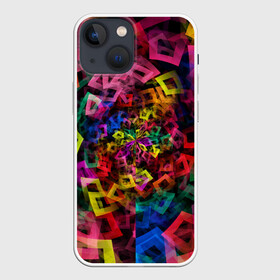 Чехол для iPhone 13 mini с принтом Калейдоскоп в городе Новоалтайск,  |  | калейдоскоп | квадраты | прямоугольники | радуга | разноцветный