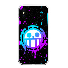 Чехол для iPhone XS Max матовый с принтом ONE PIECE / ВАН ПИС / НЕОН в городе Новоалтайск, Силикон | Область печати: задняя сторона чехла, без боковых панелей | anime | neon. | one piece | skull | wanted | аниме | ван пис | манга | мультфильм | неон | розыск | скелет | череп | японская анимация