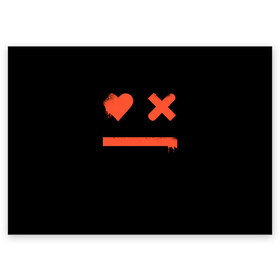 Поздравительная открытка с принтом Smile | Love Death and Robots в городе Новоалтайск, 100% бумага | плотность бумаги 280 г/м2, матовая, на обратной стороне линовка и место для марки
 | Тематика изображения на принте: death | ldr | logo | love | netflix | robots | smile | анимация | кино | лого | лср | любовь | нетфликс | роботы | сериал | смайл | смайлик