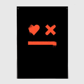 Постер с принтом Smile | Love Death and Robots в городе Новоалтайск, 100% бумага
 | бумага, плотность 150 мг. Матовая, но за счет высокого коэффициента гладкости имеет небольшой блеск и дает на свету блики, но в отличии от глянцевой бумаги не покрыта лаком | death | ldr | logo | love | netflix | robots | smile | анимация | кино | лого | лср | любовь | нетфликс | роботы | сериал | смайл | смайлик