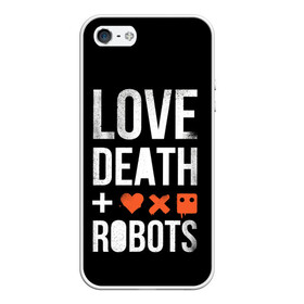 Чехол для iPhone 5/5S матовый с принтом Love Death + Robots в городе Новоалтайск, Силикон | Область печати: задняя сторона чехла, без боковых панелей | death | ldr | logo | love | netflix | robots | smile | анимация | кино | лого | лср | любовь | нетфликс | роботы | сериал | смайл | смайлик