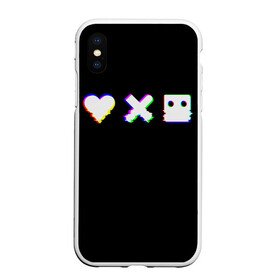 Чехол для iPhone XS Max матовый с принтом Love Death and Robots (Glitch) в городе Новоалтайск, Силикон | Область печати: задняя сторона чехла, без боковых панелей | Тематика изображения на принте: death | glitch | heart | ldr | logo | love | netflix | robots | smile | анимация | глитч | глич | кино | лого | лср | любовь | нетфликс | роботы | сердце | сериал | смайл | смайлик