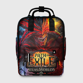 Женский рюкзак 3D с принтом Path of Exile в городе Новоалтайск, 100% полиэстер | лямки с регулируемой длиной, сверху ручки, чтобы рюкзак нести как сумку. Основное отделение закрывается на молнию, как и внешний карман. Внутри два дополнительных кармана, один из которых закрывается на молнию. По бокам два дополнительных кармашка, куда поместится маленькая бутылочка
 | computer | game | path of exile | игра | компьютерная | путь изгнания