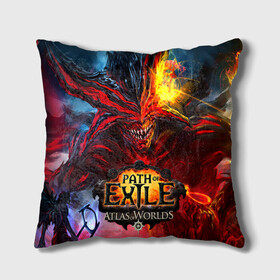 Подушка 3D с принтом Path of Exile в городе Новоалтайск, наволочка – 100% полиэстер, наполнитель – холлофайбер (легкий наполнитель, не вызывает аллергию). | состоит из подушки и наволочки. Наволочка на молнии, легко снимается для стирки | computer | game | path of exile | игра | компьютерная | путь изгнания
