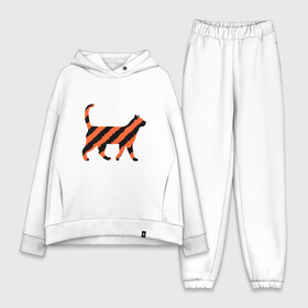 Женский костюм хлопок Oversize с принтом Black Orange Cat в городе Новоалтайск,  |  | animal | cat | cute | kitty | meow | друг | животные | киска | китти | кот | котенок | котик | котэ | кошечка | кошка | милый | мур | мяу | питомец | тигр