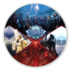 Коврик для мышки круглый с принтом Path of Exile в городе Новоалтайск, резина и полиэстер | круглая форма, изображение наносится на всю лицевую часть | computer | game | path of exile | игра | компьютерная | путь изгнания