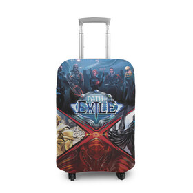 Чехол для чемодана 3D с принтом Path of Exile в городе Новоалтайск, 86% полиэфир, 14% спандекс | двустороннее нанесение принта, прорези для ручек и колес | computer | game | path of exile | игра | компьютерная | путь изгнания