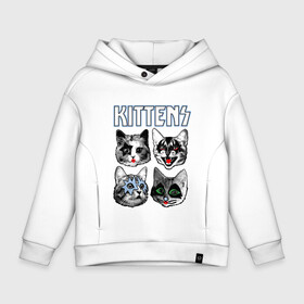Детское худи Oversize хлопок с принтом Kittens в городе Новоалтайск, френч-терри — 70% хлопок, 30% полиэстер. Мягкий теплый начес внутри —100% хлопок | боковые карманы, эластичные манжеты и нижняя кромка, капюшон на магнитной кнопке | animal | cat | cute | kiss | kitty | meow | rock | гитара | друг | животные | киска | кисс | китти | кот | котенок | котик | котэ | кошечка | кошка | метал | милый | музыка | мур | мяу | питомец | рок | тигр