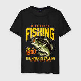 Мужская футболка хлопок Речная рыбалка: в городе Новоалтайск, 100% хлопок | прямой крой, круглый вырез горловины, длина до линии бедер, слегка спущенное плечо. | angler | bait | big | fish | fisherman | fishermen | fishing | fishing rod | fly fishing | funny fishing | outdoors | trout | для рыбака | отдых | природа | рыба | рыбак | рыбаку | рыбалка | туризм | туристические