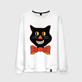 Мужской свитшот хлопок с принтом Smiling Cat в городе Новоалтайск, 100% хлопок |  | animal | cat | cute | kitty | meow | друг | животные | киска | китти | кот | котенок | котик | котэ | кошечка | кошка | милый | мур | мяу | питомец | тигр