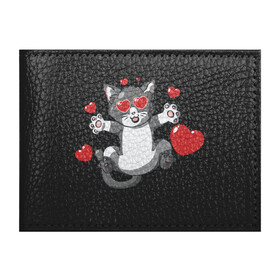 Обложка для студенческого билета с принтом Love Cat в городе Новоалтайск, натуральная кожа | Размер: 11*8 см; Печать на всей внешней стороне | Тематика изображения на принте: animal | cat | cute | kitty | love | meow | друг | животные | киска | китти | кот | котенок | котик | котэ | кошечка | кошка | люблю | любовь | милый | мур | мяу | питомец | сердце | тигр