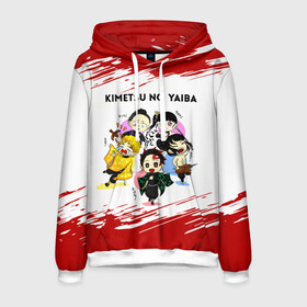 Мужская толстовка 3D с принтом Пять героев Kimetsu no Yaiba в городе Новоалтайск, 100% полиэстер | двухслойный капюшон со шнурком для регулировки, мягкие манжеты на рукавах и по низу толстовки, спереди карман-кенгуру с мягким внутренним слоем. | demon slayer | kamado | kimetsu no yaiba | nezuko | tanjiro | аниме | гию томиока | зеницу агацума | иноске хашибира | камадо | клинок | корзинная девочка | манга | музан кибуцуджи | незуко | рассекающий демонов | танджиро