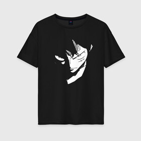 Женская футболка хлопок Oversize с принтом Луффи из аниме One Piece в городе Новоалтайск, 100% хлопок | свободный крой, круглый ворот, спущенный рукав, длина до линии бедер
 | one piece | one piece art | аниме one piece | ван пис | ван писс | ван писс луфи | ванпис | зоро ван пис | зоро из аниме | зоррро ван пис | лофи | лоффи | луфи | луффи | луффи one piece | луффи арт | луффи ван пис