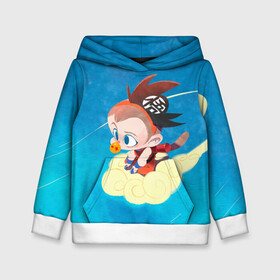 Детская толстовка 3D с принтом Baby Goku в городе Новоалтайск, 100% полиэстер | двухслойный капюшон со шнурком для регулировки, мягкие манжеты на рукавах и по низу толстовки, спереди карман-кенгуру с мягким внутренним слоем | anime | dragon ball | аниме | анимэ | драгон бал | дрэгон бол | жемчуг дракона