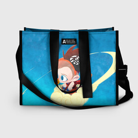 Сумка-шоппер 3D с принтом Baby Goku в городе Новоалтайск, 100% полиэстер | застегивается на металлическую кнопку; внутренний карман застегивается на молнию. Стенки укреплены специальным мягким материалом, чтобы защитить содержимое от несильных ударов
 | anime | dragon ball | аниме | анимэ | драгон бал | дрэгон бол | жемчуг дракона