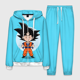 Мужской костюм 3D с принтом Sweet Goku в городе Новоалтайск, 100% полиэстер | Манжеты и пояс оформлены тканевой резинкой, двухслойный капюшон со шнурком для регулировки, карманы спереди | anime | dragon ball | аниме | анимэ | драгон бал | дрэгон бол | жемчуг дракона