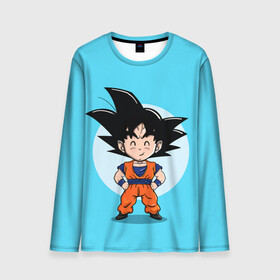 Мужской лонгслив 3D с принтом Sweet Goku в городе Новоалтайск, 100% полиэстер | длинные рукава, круглый вырез горловины, полуприлегающий силуэт | anime | dragon ball | аниме | анимэ | драгон бал | дрэгон бол | жемчуг дракона