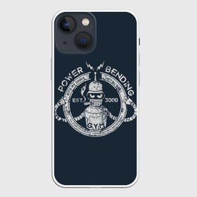 Чехол для iPhone 13 mini с принтом Сгибальщик 3000 в городе Новоалтайск,  |  | bender | futurama | planet express | бендер | мульт | мультфильм | планетный экспресс | туранга лила | филипп джэй фрай | футурама