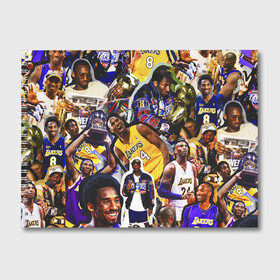 Альбом для рисования с принтом КОБИ БРАЙАНТ / KOBE BRYANT в городе Новоалтайск, 100% бумага
 | матовая бумага, плотность 200 мг. | Тематика изображения на принте: 24 lakers | kobe bryant | lakers | los angeles lakers | баскетбол. | коби брайант | лос анджелес лейкерс | лосанджелес лейкерс