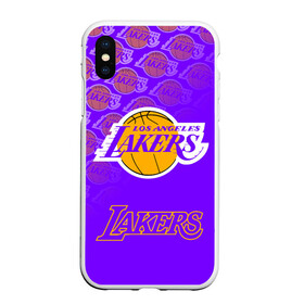Чехол для iPhone XS Max матовый с принтом LOS ANGELES LAKERS / ЛЕЙКЕРС в городе Новоалтайск, Силикон | Область печати: задняя сторона чехла, без боковых панелей | Тематика изображения на принте: 24 lakers | kobe bryant | lakers | los angeles lakers | баскетбол. | коби брайант | лос анджелес лейкерс | лосанджелес лейкерс