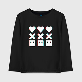 Детский лонгслив хлопок с принтом Love, Death and Robots | Лого Глитч (Z) в городе Новоалтайск, 100% хлопок | круглый вырез горловины, полуприлегающий силуэт, длина до линии бедер | death | glitch | logo | love | love death robots | netflix | robots | vedeathrobots | xbot 4000 | глитч | лого | любовь | нетфликс | роботы | сериал | сериалы
