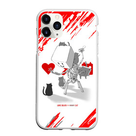 Чехол для iPhone 11 Pro матовый с принтом Love, Death and Cats | Любов, смерть и котики (Z) в городе Новоалтайск, Силикон |  | death | love | love death robots | netflix | robots | vedeathrobots | xbot 4000 | любовь | нетфликс | роботы | сериал | сериалы