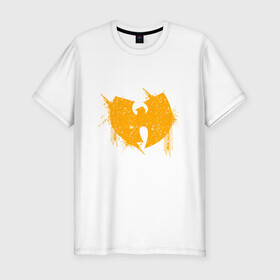 Мужская футболка хлопок Slim с принтом Wu-Tang Yellow в городе Новоалтайск, 92% хлопок, 8% лайкра | приталенный силуэт, круглый вырез ворота, длина до линии бедра, короткий рукав | black | hiphop | method man | music | new york | nyc | odb | old school | rap | rza | wu tang clan | wutang | ву тэнг | граффити | микрофон | музыка | нью йорк | рэп | рэпер | хипхоп