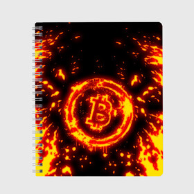 Тетрадь с принтом BITCOIN / БИТКОИН / ОГОНЬ в городе Новоалтайск, 100% бумага | 48 листов, плотность листов — 60 г/м2, плотность картонной обложки — 250 г/м2. Листы скреплены сбоку удобной пружинной спиралью. Уголки страниц и обложки скругленные. Цвет линий — светло-серый
 | Тематика изображения на принте: binance | binance com | bitcoin | bittrex com | btc | exmo me | hodl. | trading | банан биржа | бинанс | биткоин | криптовалюта биржа | криптотрейдер | криптотрейдинг | трейдинг