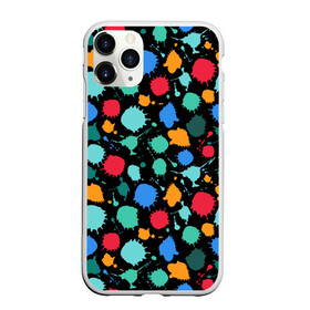 Чехол для iPhone 11 Pro Max матовый с принтом Брызги красок в городе Новоалтайск, Силикон |  | Тематика изображения на принте: брызги | краски | палитра | пятна | радуга | текстура | цвет | яркое