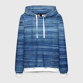 Мужская толстовка 3D с принтом Texture Denim в городе Новоалтайск, 100% полиэстер | двухслойный капюшон со шнурком для регулировки, мягкие манжеты на рукавах и по низу толстовки, спереди карман-кенгуру с мягким внутренним слоем. | Тематика изображения на принте: background | blue | dark | denim | gradient | ice | jeans | paints | ripples | spot | spots | stripes | texture | white | белый | градиент | джинсы | лед | линии | полосы | пятна | пятно | светлый | синий | текстура | темная | ткань | тьма | фон