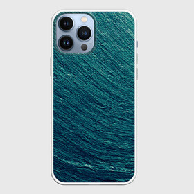 Чехол для iPhone 13 Pro Max с принтом Endless Sea в городе Новоалтайск,  |  | Тематика изображения на принте: background | blue | dark | gradient | green | lines | ocean | paints | ripples | sea | spot | spots | stripes | texture | waves | волны | голубая | градиент | зеленый | краски | линии | море | океан | полосы | пятна | пятно | рябь | текстура | т