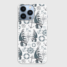 Чехол для iPhone 13 Pro с принтом Морской узор  Nautical Pattern в городе Новоалтайск,  |  | anchor | anchors | lifebuoy | maritime | nautica | sail | sailboat | ship | ships | для моряков | компас | корабли | корабль | морская тематика | морской волк | моряк | парусник | роза ветров | спасательный круг | стороны света