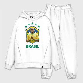 Мужской костюм хлопок OVERSIZE с принтом Роберто Карлос в городе Новоалтайск,  |  | brazil national football team | brazil nt | r. carlos | roberto carlos | vdzabma | р. карлос | роберто карлос | сборная бразилии | сборная бразилии по футболу