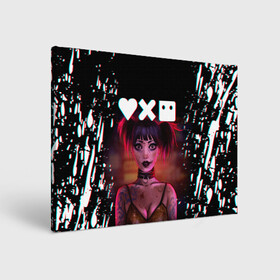 Холст прямоугольный с принтом Love, Death and Robots | Lora Glitch (Z) в городе Новоалтайск, 100% ПВХ |  | Тематика изображения на принте: death | glitch | lora | love | love death robots | netflix | robots | vedeathrobots | xbot 4000 | глитч | лора | любовь | нетфликс | роботы | сериал | сериалы