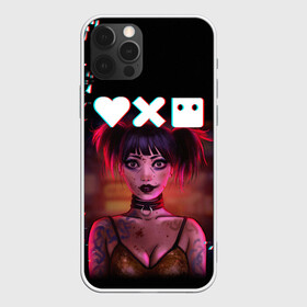 Чехол для iPhone 12 Pro Max с принтом Love, Death and Robots | Lora Glitch (Z) в городе Новоалтайск, Силикон |  | Тематика изображения на принте: death | glitch | lora | love | love death robots | netflix | robots | vedeathrobots | xbot 4000 | глитч | лора | любовь | нетфликс | роботы | сериал | сериалы