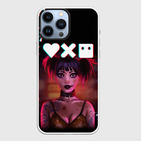 Чехол для iPhone 13 Pro Max с принтом Love, Death and Robots | Lora Glitch (Z) в городе Новоалтайск,  |  | Тематика изображения на принте: death | glitch | lora | love | love death robots | netflix | robots | vedeathrobots | xbot 4000 | глитч | лора | любовь | нетфликс | роботы | сериал | сериалы