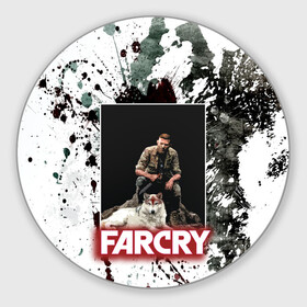 Коврик для мышки круглый с принтом FARCRY WOLF в городе Новоалтайск, резина и полиэстер | круглая форма, изображение наносится на всю лицевую часть | far cry | far cry 5 | far cry new dawn | far cry primal | farcry | fc 5 | fc5 | game | new dawn | primal | игры | постапокалипсис | фар край | фар край 5