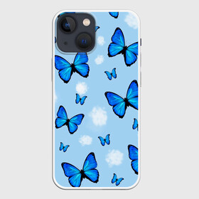 Чехол для iPhone 13 mini с принтом Бабочки с Облаками в городе Новоалтайск,  |  | morgenstern | бабочка | бабочки | морген | моргеншетрн бабочки | моргенштерн | насекомые | нежный | рисунок | роза | сирень | цветочек | цветочный | цветы