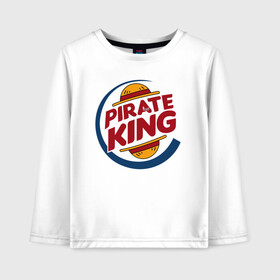 Детский лонгслив хлопок с принтом PIRATE KING ONE PIECE в городе Новоалтайск, 100% хлопок | круглый вырез горловины, полуприлегающий силуэт, длина до линии бедер | anime | luffi | lufi | manga | one piece | samurai | wano ван пис | zoho | большой куш | ван пис | вон пис | зохо | корабль | луфи | луффи | манга | манки д. луффи | пират | самурай | уон пис