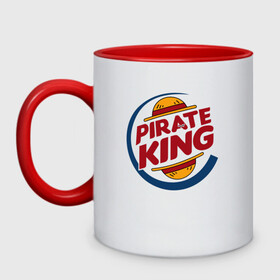 Кружка двухцветная с принтом PIRATE KING ONE PIECE в городе Новоалтайск, керамика | объем — 330 мл, диаметр — 80 мм. Цветная ручка и кайма сверху, в некоторых цветах — вся внутренняя часть | anime | luffi | lufi | manga | one piece | samurai | wano ван пис | zoho | большой куш | ван пис | вон пис | зохо | корабль | луфи | луффи | манга | манки д. луффи | пират | самурай | уон пис