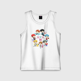 Детская майка хлопок с принтом BTS Toys BT21 БТС БТ21 в городе Новоалтайск,  |  | bangtan | bangtan boys | beyond the scene | bt21 | bts | bts toys | carton | бангтан | бт21 | бтс | группа бтс