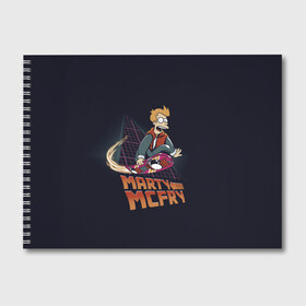 Альбом для рисования с принтом Back to Futurama в городе Новоалтайск, 100% бумага
 | матовая бумага, плотность 200 мг. | bender | futurama | planet express | бендер | мульт | мультфильм | планетный экспресс | туранга лила | филипп джэй фрай | футурама