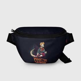 Поясная сумка 3D с принтом Back to Futurama в городе Новоалтайск, 100% полиэстер | плотная ткань, ремень с регулируемой длиной, внутри несколько карманов для мелочей, основное отделение и карман с обратной стороны сумки застегиваются на молнию | bender | futurama | planet express | бендер | мульт | мультфильм | планетный экспресс | туранга лила | филипп джэй фрай | футурама