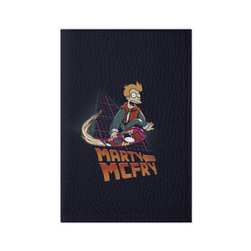 Обложка для паспорта матовая кожа с принтом Back to Futurama в городе Новоалтайск, натуральная матовая кожа | размер 19,3 х 13,7 см; прозрачные пластиковые крепления | bender | futurama | planet express | бендер | мульт | мультфильм | планетный экспресс | туранга лила | филипп джэй фрай | футурама