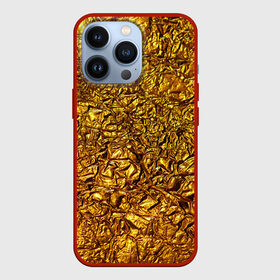 Чехол для iPhone 13 Pro с принтом Сусальное золото в городе Новоалтайск,  |  | gold | золото | золотой | мятая | сусальное | фольга