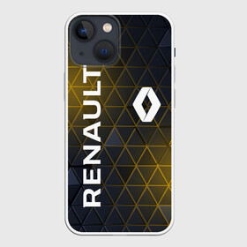Чехол для iPhone 13 mini с принтом RENAULT РЕНО ЖЕЛТАЯ ГЕОМЕТРИЯ в городе Новоалтайск,  |  | background | geometry | hi tech | renault | авто рено | геометрия | геометрия рено | желтая геометрия | рено | рено авто | рено геометрия | рэно | технологии | технологичный фон | фон
