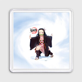 Магнит 55*55 с принтом Nezuko Kamado Kimetsu no Yaiba в городе Новоалтайск, Пластик | Размер: 65*65 мм; Размер печати: 55*55 мм | Тематика изображения на принте: demon slayer | kamado | kimetsu no yaiba | nezuko | tanjiro | аниме | гию томиока | зеницу агацума | иноске хашибира | камадо | клинок | корзинная девочка | манга | музан кибуцуджи | незуко | рассекающий демонов | танджиро